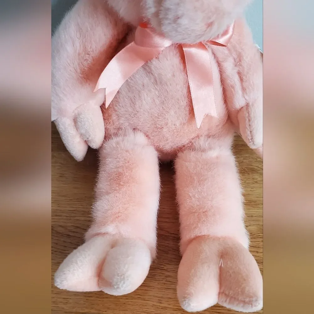 Manhattan Toy Company Soft Pink Plush Pig Toy New Old Stock